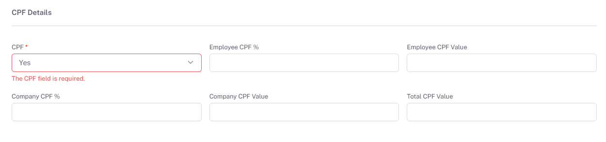 Employee-CPF details